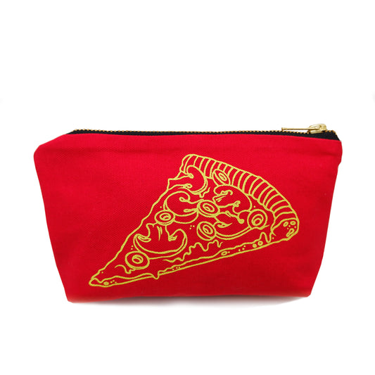 Red Pizza Party Zippered Pouch